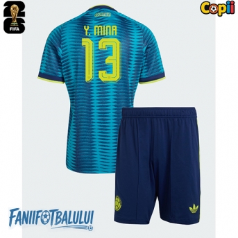 Columbia Yerry Mina #13 Echipament de Fotbal Replică Mondial 2026 Copii Deplasare (+ Șorturi)